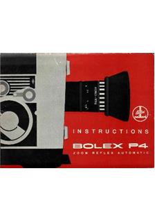 Bolex P 4 manual. Camera Instructions.